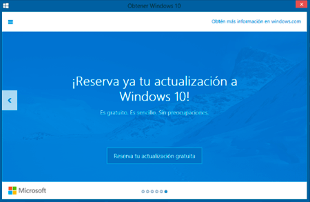 Reservar Windows 10