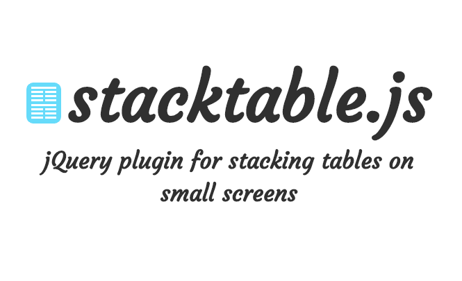 Tablas responsive con Stacktable plugin